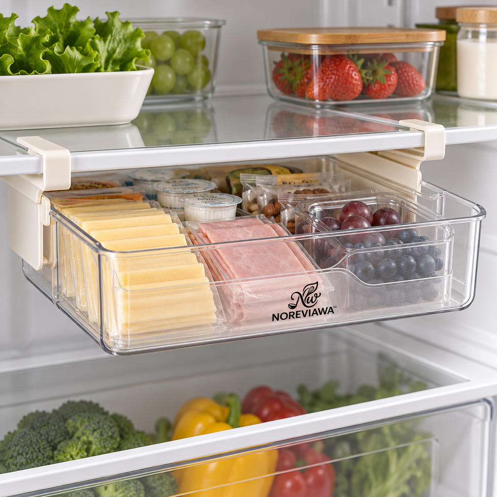 NOREVIAWA™ Under Shelf Hanging Storage Drawer | Space-Saving Refrigerator & Kitchen Organizer